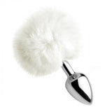 White Fluffy Bunny Tail Anal Plug - image 2