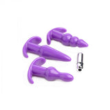 4 Piece Vibrating Anal Plug Set- Purple - image 4