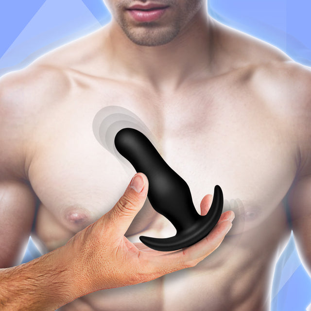 Thump It Kinetic Thumping Prostate Plug — 4.5in Insertable, Black - AT-AF914