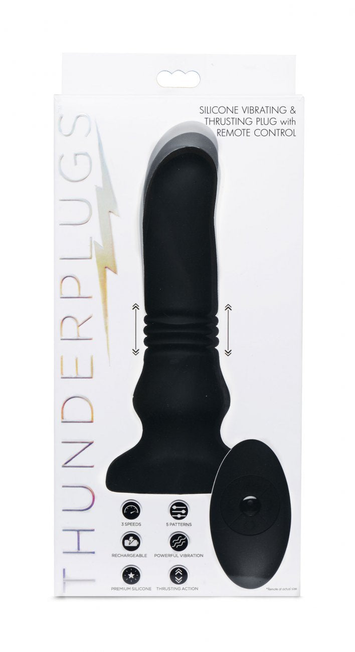 Silicone Vibrating and Thrusting Plug with Remote Control - image 6