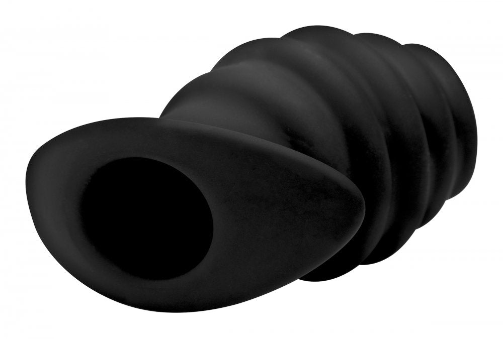 Hive Ass Tunnel Silicone Ribbed Hollow Anal Plug - Large - image 4