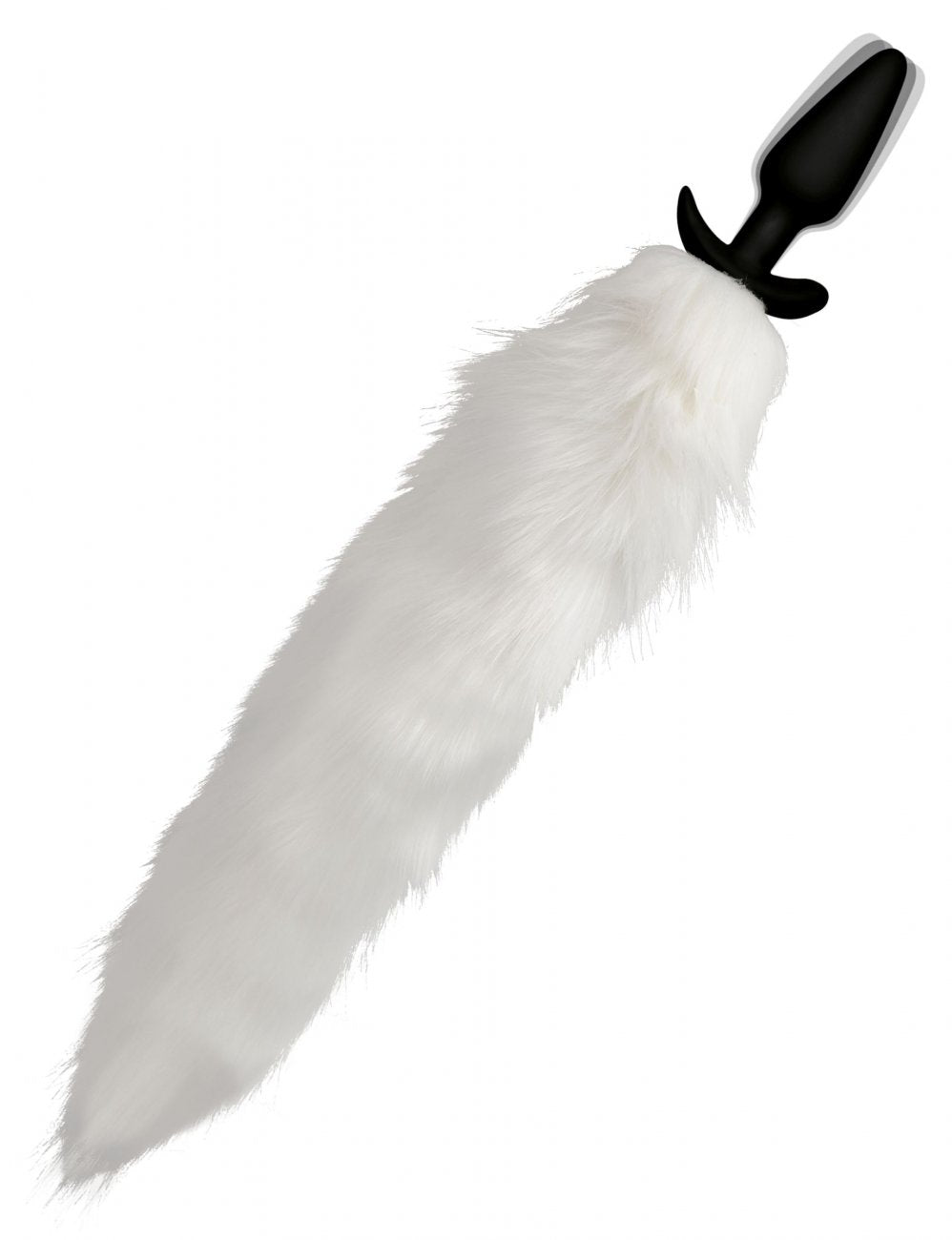 Vibrating White Fox Tail Slender Anal Plug - image 4
