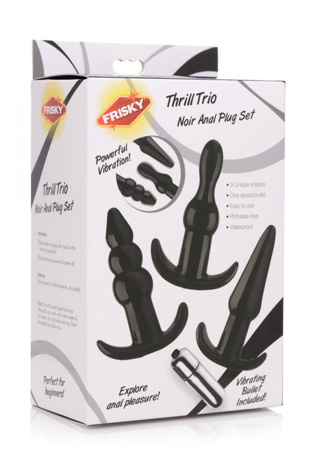Thrill Trio Anal Plug Set - Black - image 5