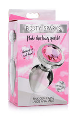 Pink Gem Glass Anal Plug - Large - image 4