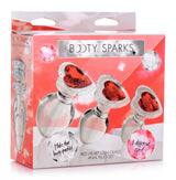 Red Heart Gem Glass Anal Plug Set - image 4
