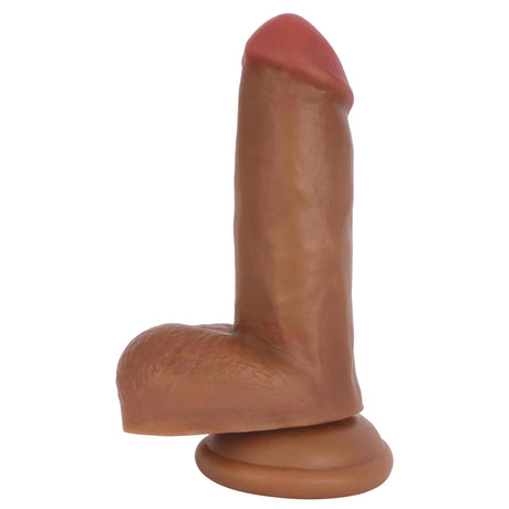 Jock Bareskin Dildo with Balls — 6.5 in, Brown, Suction Base - 848518060006