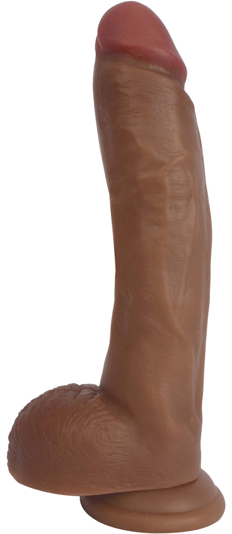 Jock Bareskin Dildo with Balls — Dark, 9 Inch - 653078941272