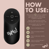 Remote Control 28X Vibrating Cock Ring and Bullet - Black - image 5