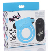 Remote Control 28X Vibrating Cock Ring and Bullet - Blue - image 7