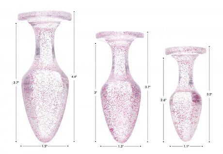 Glitter Gem Anal Plug Set - Pink - image 4