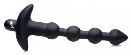 Remote Control Vibrating Silicone Anal Beads - Black - image 5