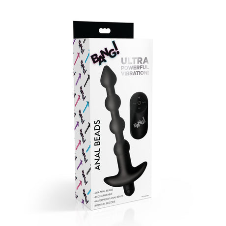 Remote Control Vibrating Silicone Anal Beads - Black - image 7