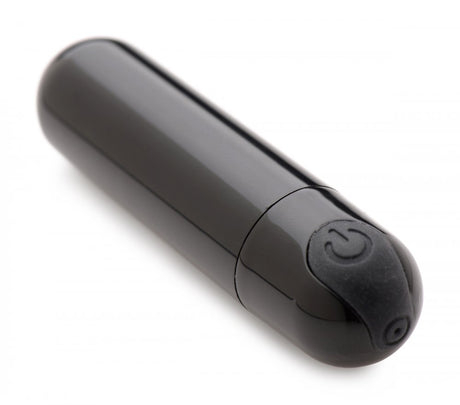 10X Rechargeable Vibrating Metallic Bullet - Black - image 5
