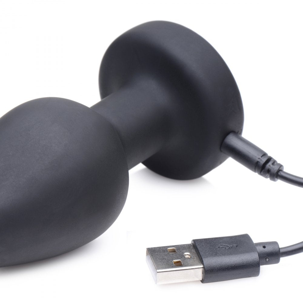 E-Stim Pro Silicone Vibrating Anal Plug with Remote Control - image 8