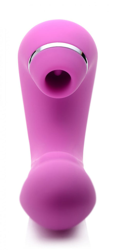 Shegasm 5 Star 10X Tapping G-Spot Silicone Vibrator with Suction - Pink - image 4
