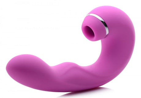 Shegasm 5 Star 10X Tapping G-Spot Silicone Vibrator with Suction - Pink - image 5