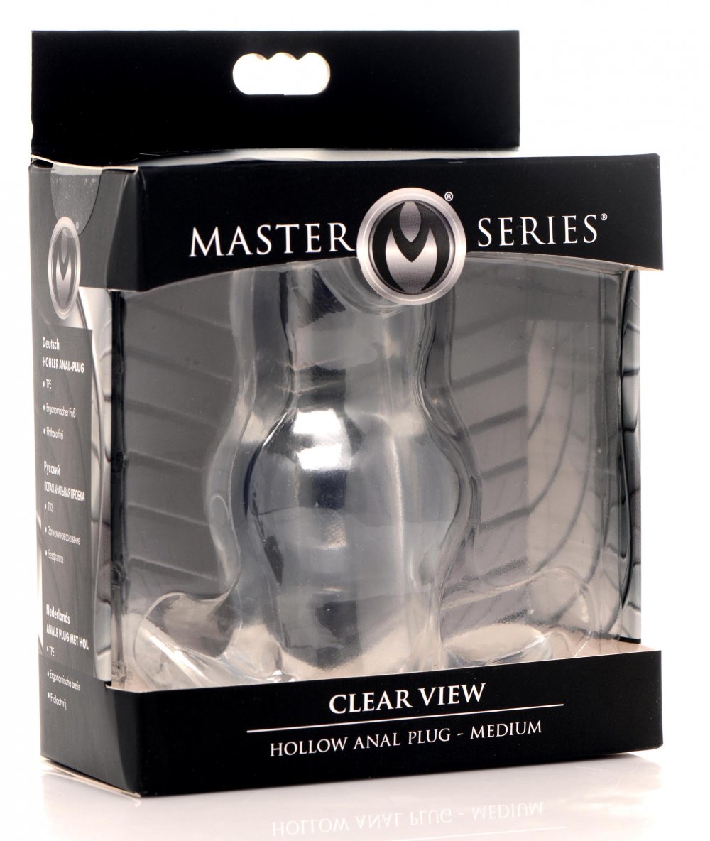 Clear View Hollow Anal Plug - Medium - image 3