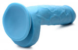 8.25 Inch Dildo with Balls - Blue - image 7