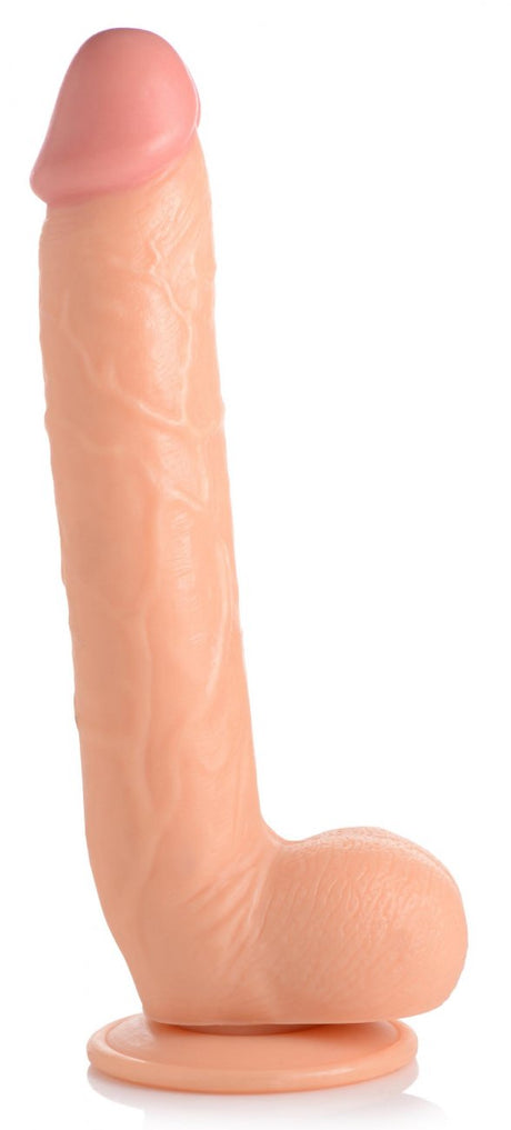 Long Logan 10 Inch Dildo with Balls - Light - image 4