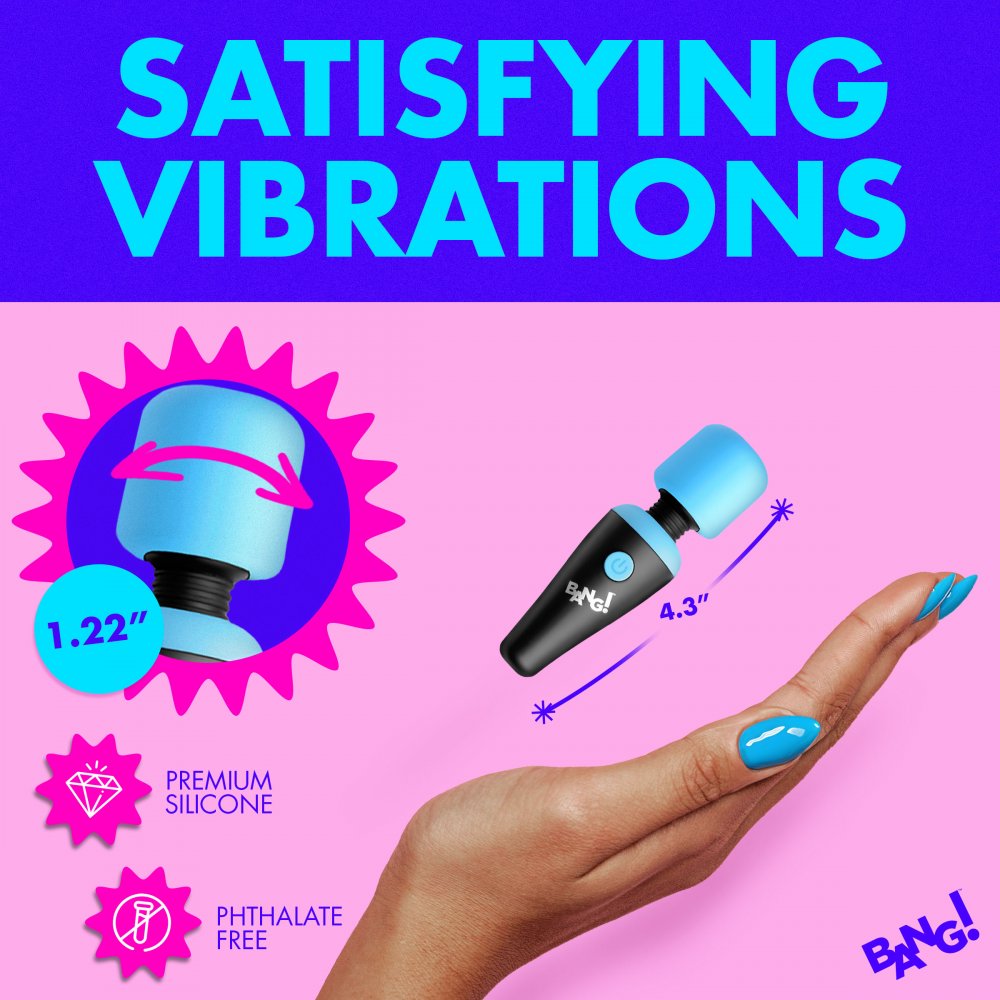 10X Ultra Powerful Silicone Mini Wand - Blue - image 5
