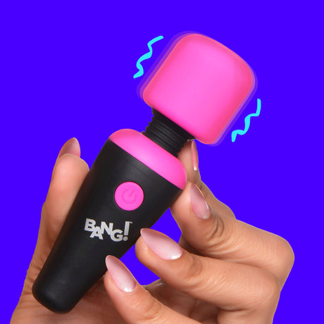 Bang! 10X Silicone Mini Wand — 4.3in, Black, USB Rechargeable - 848518044983