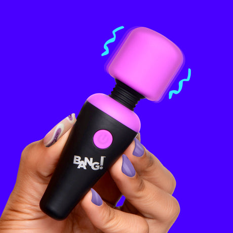 Bang! 10X Silicone Mini Wand — 4.3in, Black, USB Rechargeable - 848518044983