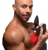 28X Laser Heart Silicone Anal Plug with Remote – Large - image 3
