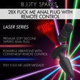 28X Laser Fuck Me Silicone Anal Plug with Remote Control - Medium - image 1