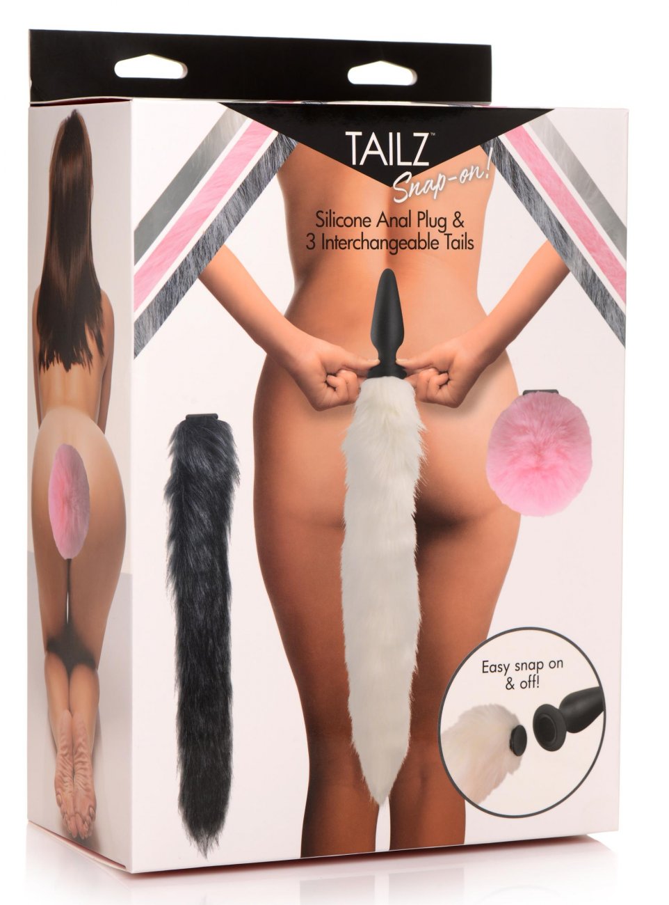 Silicone Anal Plug with 3 Interchangeable Tails - image 14