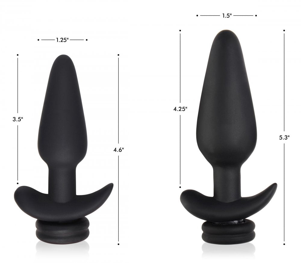 Interchangeable 10X Vibrating Silicone Anal Plug with Remote - Small - image 3