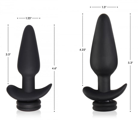 Interchangeable 10X Vibrating Silicone Anal Plug with Remote - Small - image 3