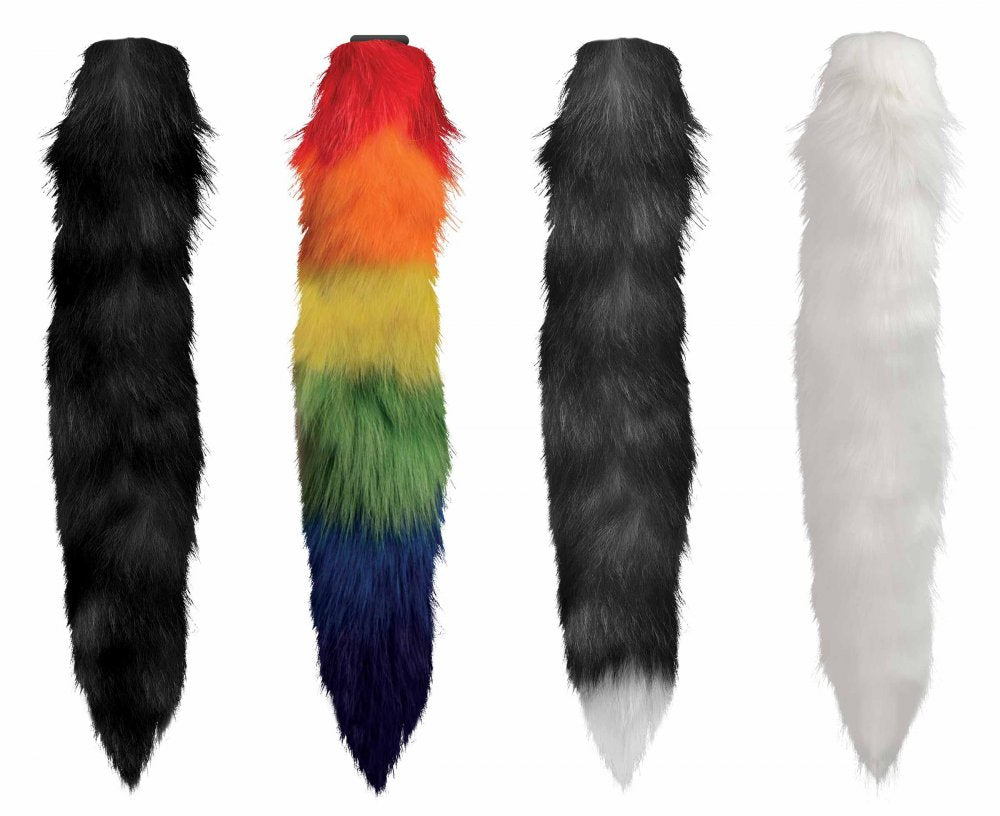 Interchangeable Black and White Fox Tail - image 4