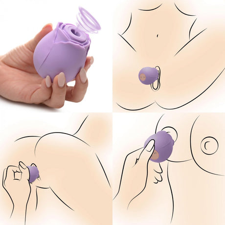Bloomgasm Wild Rose 10X Suction Clit Stimulator - Purple - image 2