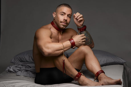 6 Piece Burgundy Bondage Set - image 6