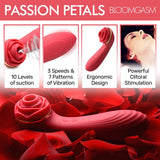 Passion Petals 10X Silicone Suction Rose Vibrator - Red - image 2