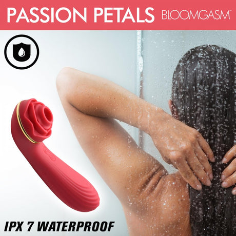 Passion Petals 10X Silicone Suction Rose Vibrator - Red - image 3