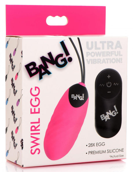 28X Swirl Silicone Vibrating Egg with Remote Control - image 5