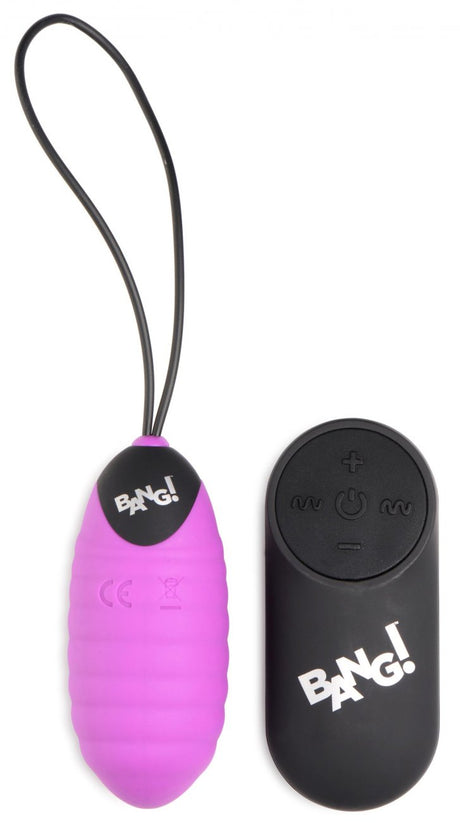 28X Ribbed Silicone Vibrating Egg with Remote Control - image 2