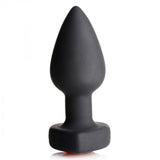 28X Vibrating Silicone Red Heart Anal Plug - Small - image 5
