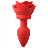 28X Silicone Vibrating Rose Anal Plug with Remote - Medium - image 3
