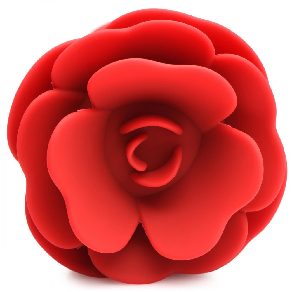 28X Silicone Vibrating Rose Anal Plug with Remote - Medium - image 4