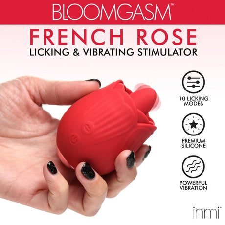 10X French Rose Licking and Vibrating Stimulator - image 2