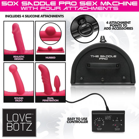 50X Saddle Pro Sex Machine with 4 Attachments - image 3