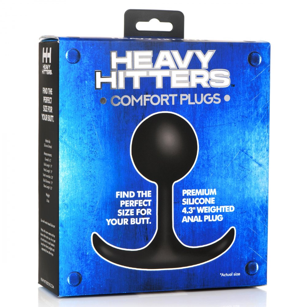 Premium Silicone Round Weighted Anal Plug - Large - image 3