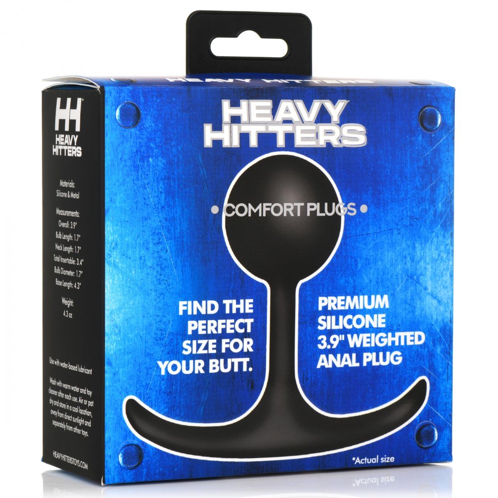 Premium Silicone Round Weighted Anal Plug - Medium - image 3