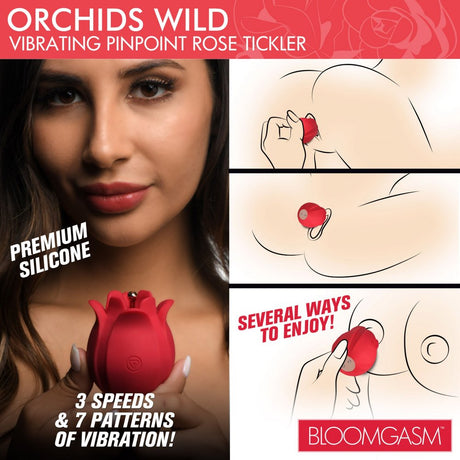 Orchids Wild Vibrating Pinpoint Rose Tickler - image 3