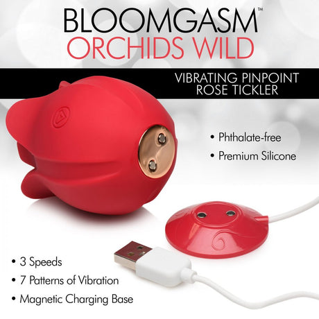 Orchids Wild Vibrating Pinpoint Rose Tickler - image 4