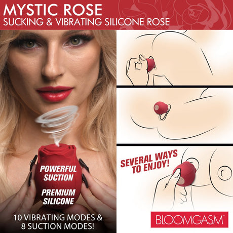 Mystic Rose Sucking and Vibrating Silicone Rose - image 4