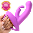Inmi Come-Hither Silicone Rabbit Vibrator — Pink, 7.5 in - INM-AH106