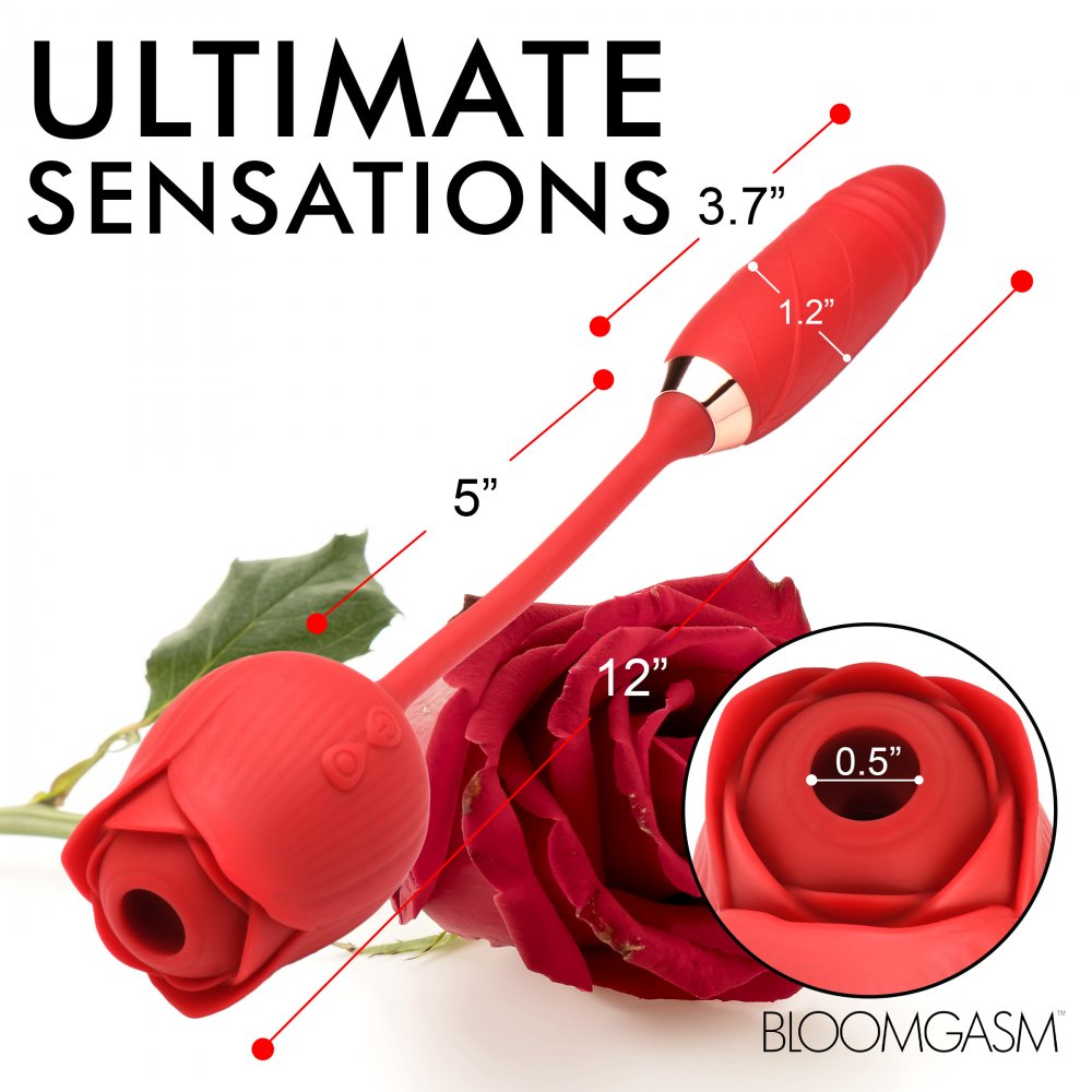 10X Romping Rose Suction and Thrusting Vibrator - image 4